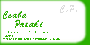 csaba pataki business card